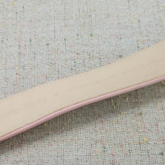 Vintage Cynthia Rowley Ladies Belt Genuine Leather Tan/pink Waistband Size 30 in - Picture 10 of 12